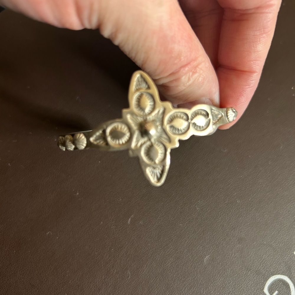 Intricate Silver Cross Bracelet